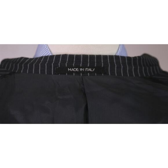 Armani Collezioni Charcoal Chalkstripe 3-Btn Wool Suit Blazer Jacket 48R - Picture 10 of 10